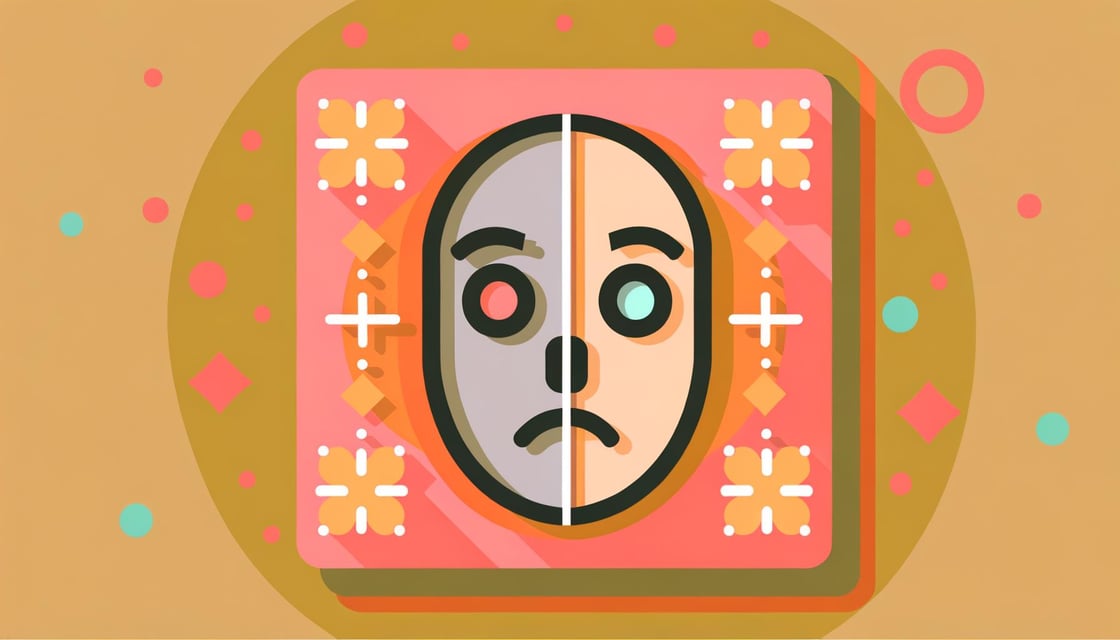 A modern, playful, and digitally styled vector art illustration of an AI interface with humanlike expressions